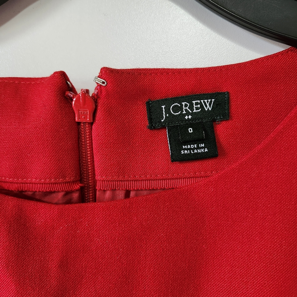 J.Crew Women’s Bold Red Sleeveless Casual A-Line Dress Size 0 Fit & Classic - Picture 4 of 13